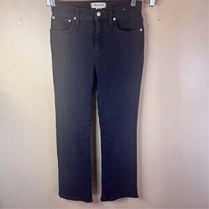 Madewell Mid Rise Kick Out Women's Straight‎ Jeans Size 25 Black 5-Pocket